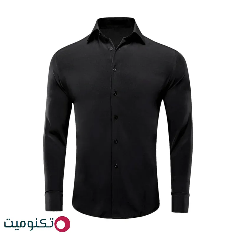 پیراهن مشکی آستین بلند مردانه ابراف مدل آدرین ADTA01