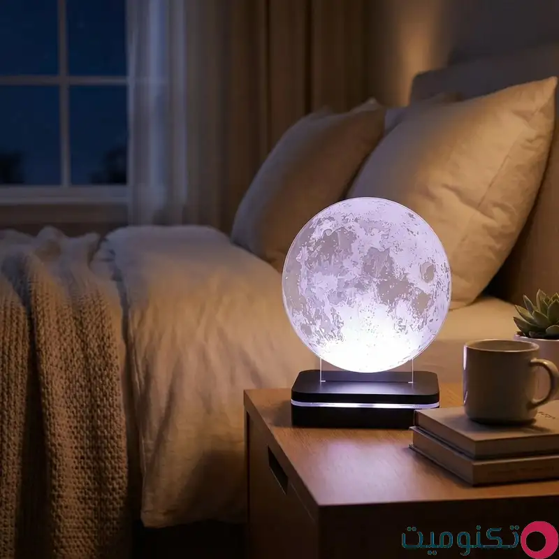 چراغ خواب طرح ماه بالبینگ LED برقی مدل 1109