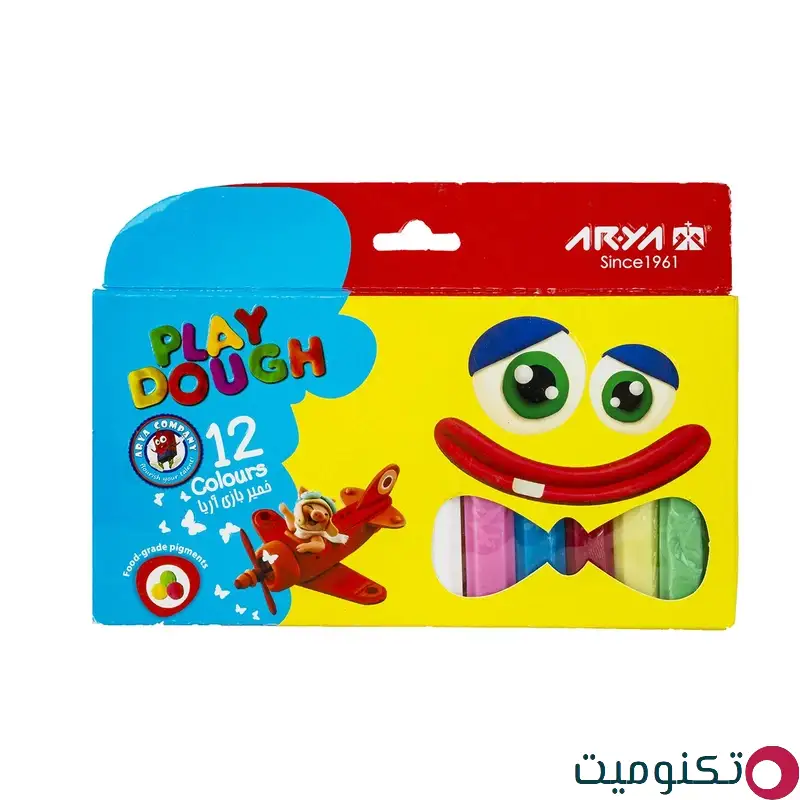 خمیر بازی آموزشی 12 رنگ آریا مدل 1058