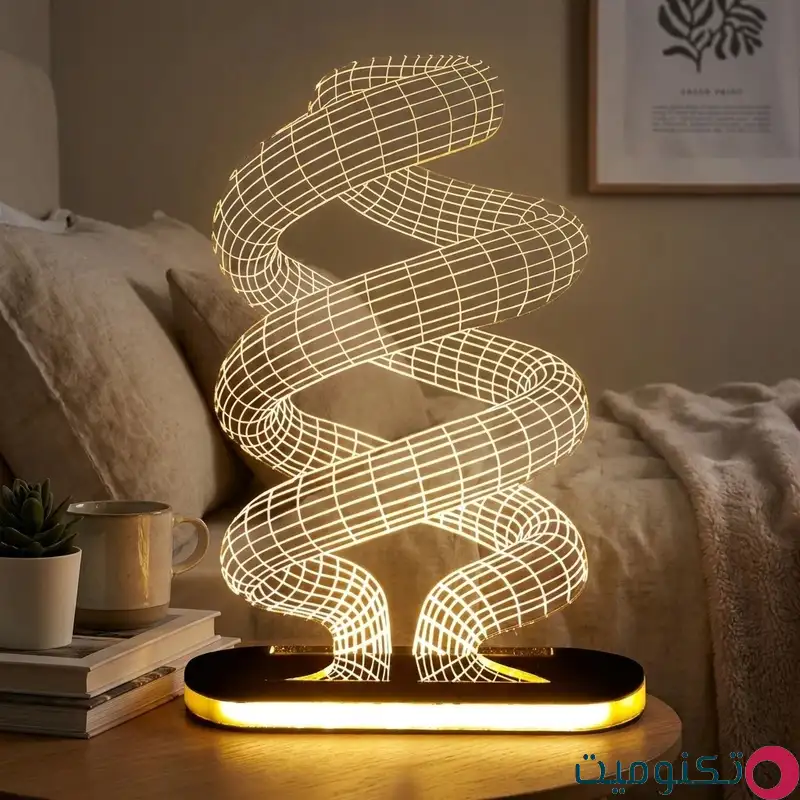 چراغ خواب طرح لامپ کم‌مصرف LED