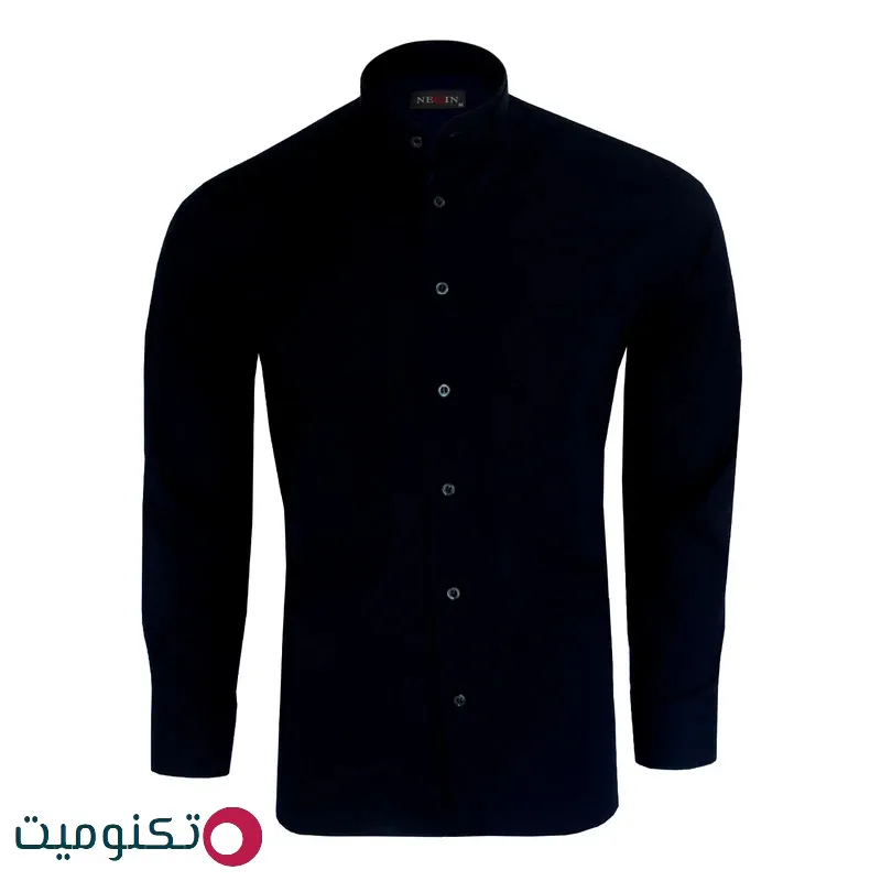پیراهن مشکی مردانه نگین کد 20328 رنگ مشکی