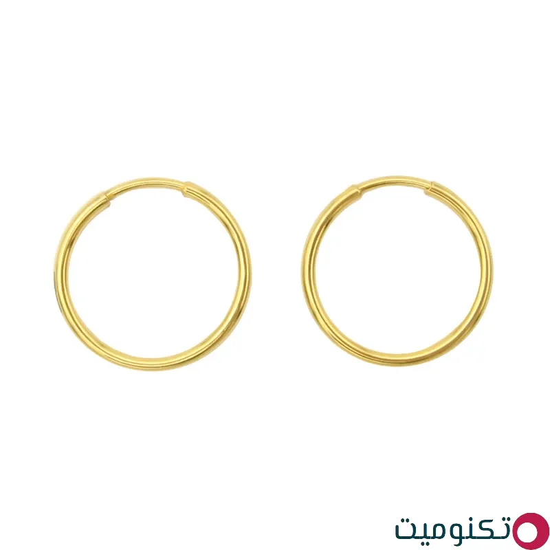 گوشواره طلا زنانه مدل حلقه ای کد SN2211