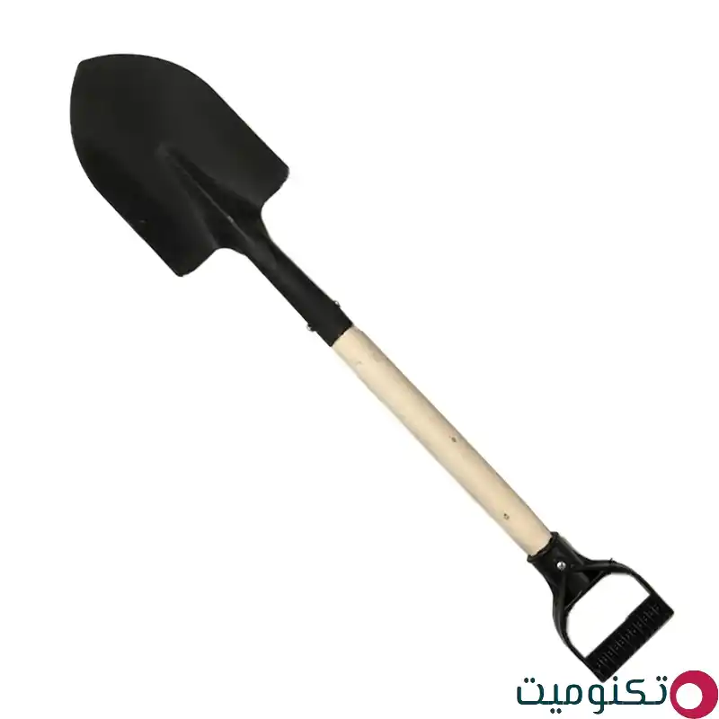 بیلچه فلزی دسته چوب و فلز طول 55 سانتی‌متر مدل AR9001